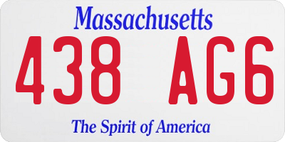 MA license plate 438AG6