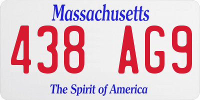 MA license plate 438AG9