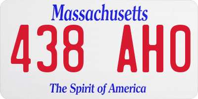 MA license plate 438AH0