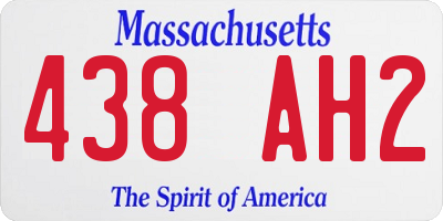 MA license plate 438AH2