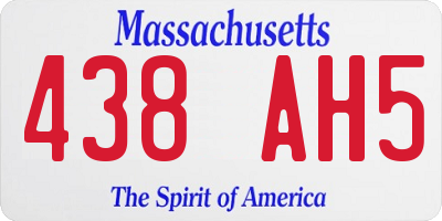 MA license plate 438AH5