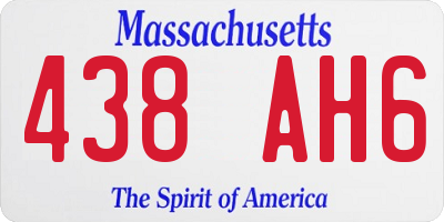 MA license plate 438AH6