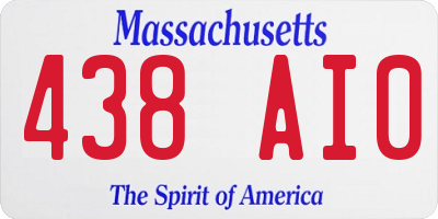 MA license plate 438AI0