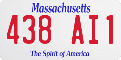 MA license plate 438AI1