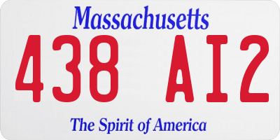 MA license plate 438AI2