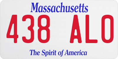 MA license plate 438AL0