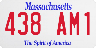 MA license plate 438AM1