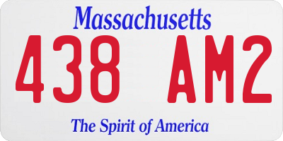 MA license plate 438AM2