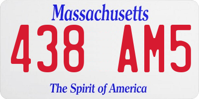 MA license plate 438AM5