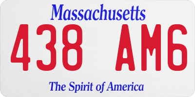 MA license plate 438AM6