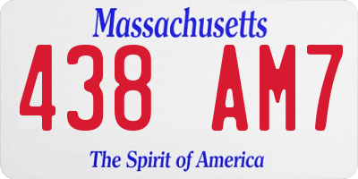 MA license plate 438AM7