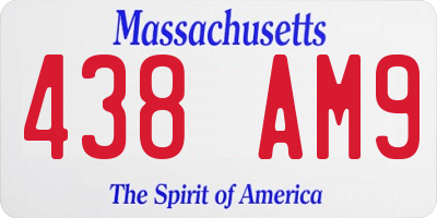 MA license plate 438AM9