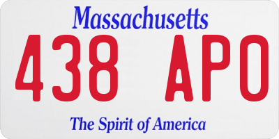 MA license plate 438AP0
