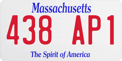 MA license plate 438AP1