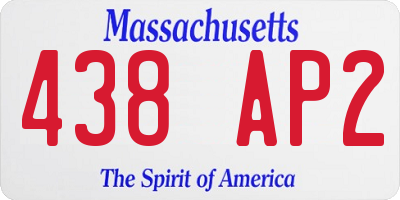 MA license plate 438AP2