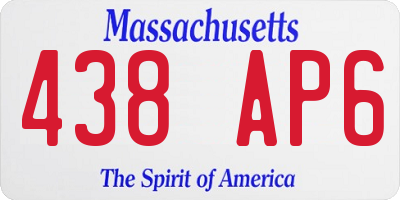 MA license plate 438AP6