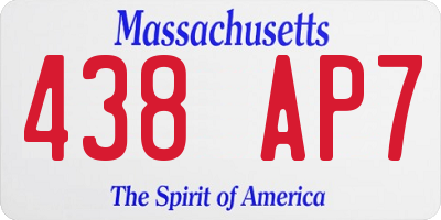 MA license plate 438AP7