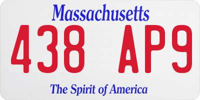 MA license plate 438AP9