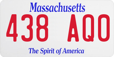 MA license plate 438AQ0