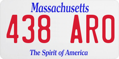 MA license plate 438AR0