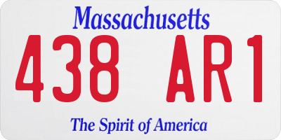 MA license plate 438AR1