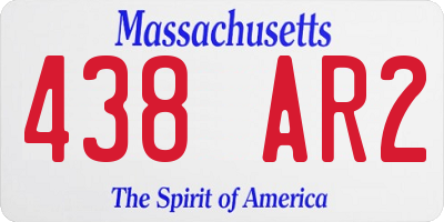 MA license plate 438AR2