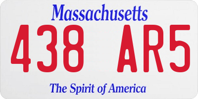 MA license plate 438AR5