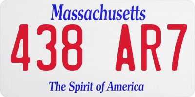 MA license plate 438AR7