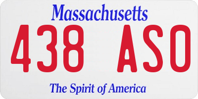 MA license plate 438AS0