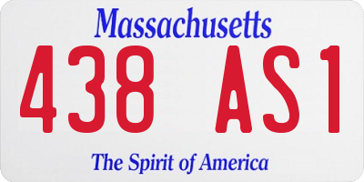 MA license plate 438AS1