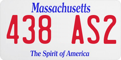 MA license plate 438AS2