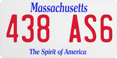 MA license plate 438AS6