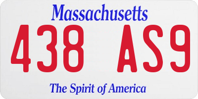 MA license plate 438AS9