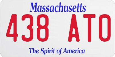 MA license plate 438AT0