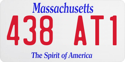 MA license plate 438AT1