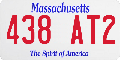 MA license plate 438AT2