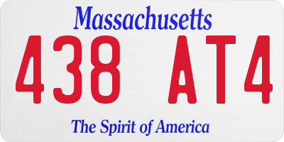 MA license plate 438AT4