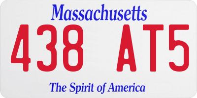 MA license plate 438AT5