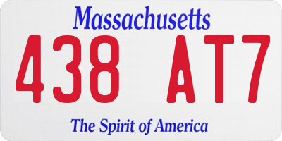 MA license plate 438AT7