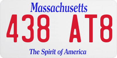MA license plate 438AT8