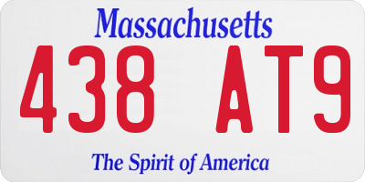 MA license plate 438AT9