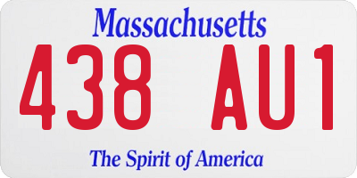MA license plate 438AU1