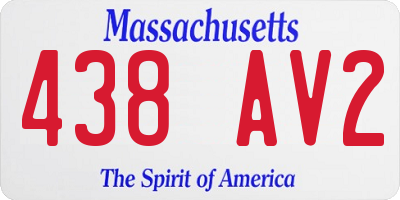 MA license plate 438AV2