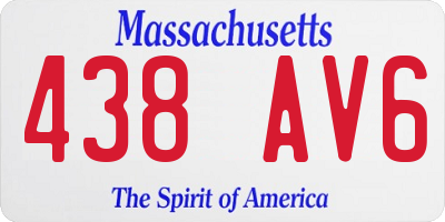 MA license plate 438AV6