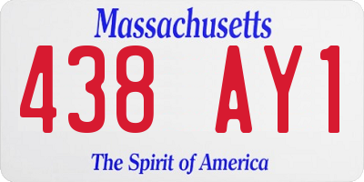 MA license plate 438AY1