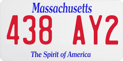 MA license plate 438AY2