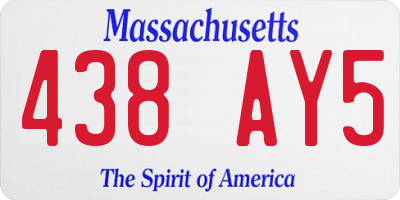 MA license plate 438AY5
