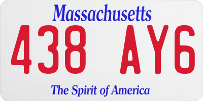 MA license plate 438AY6