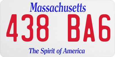 MA license plate 438BA6