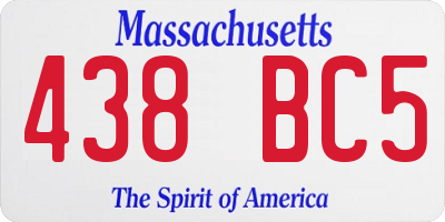 MA license plate 438BC5